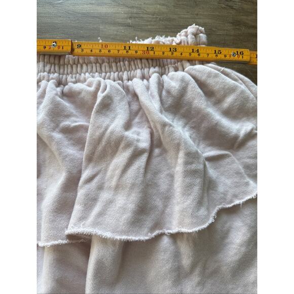 Aerie Mini Skirt Womens Large Light Pink Tiered Cottagecore Ruffle NWT Cute - Picture 4 of 8